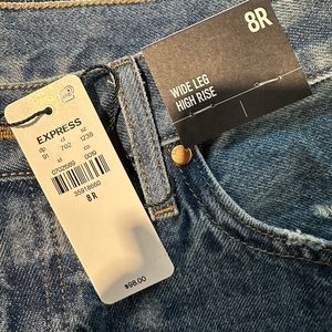 Express high rise wide leg jeans